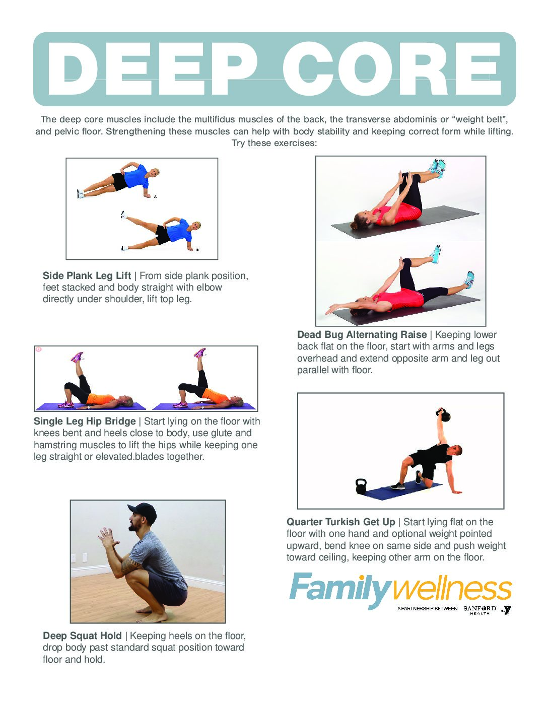 Deep Core Exercises - Family Wellness Fargo